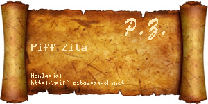 Piff Zita névjegykártya