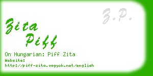 zita piff business card